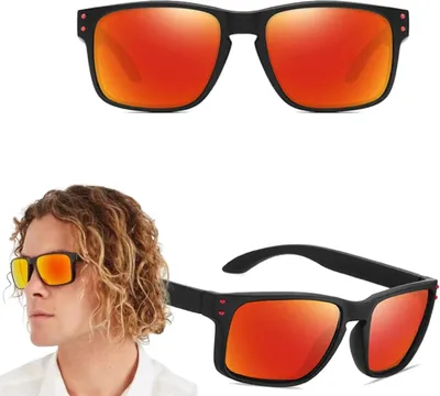 Immagine prodotto di Camerazar Occhiali sportivi da uomo con lenti polarizzate a specchio, misura universale, stile nerd