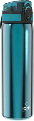 Produktbild von ION8 Leicht Stahl-Trinkflasche, 600 ml, Nicht IsoliertAuslaufsicher, Einhandöffnung, Sichere Verriegelung, Spülmaschinenfest, Klappdeckel,