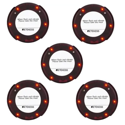 Zdjęcie produktu dla Pager Retekess TD163, kompatybilny z systemem przywoławczym TD163, 31 trybów wywoływania, zasięg 500 m, 300 mAh, do pagerów gastronomicznych 10 szt