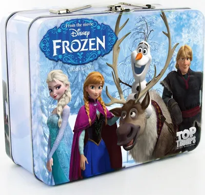 Produktbild von Disney Frozen Top Trumps im Blechkoffer (englisch) Kartenspiel Quartettspiel Eiskönigin