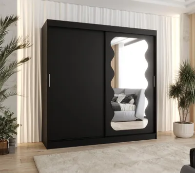 Obrázek produktu pro Šatní skříň 200 cm ROZANA - černá