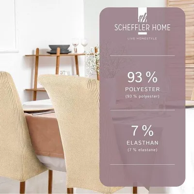 Produktbild von Stretch-Stuhlhussen Set von 6 - Elastische Mikrofaser für Freischwinger