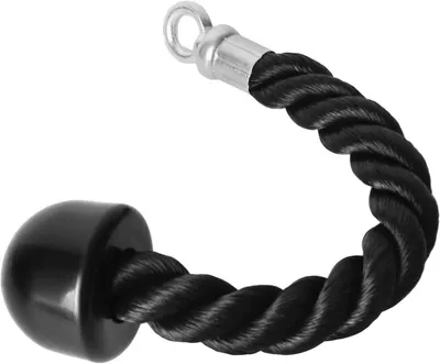 Immagine prodotto di Corda per tricipiti - Corda per fitness - Allenamento della forza - Elevata resistenza alla trazione - 27 pollici - Nera