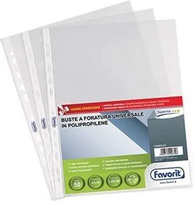 Produktbild von Favorit 100460120 Klarsichthülle 220 x 300 mm Polypropylen (PP) 50 Stück(e)