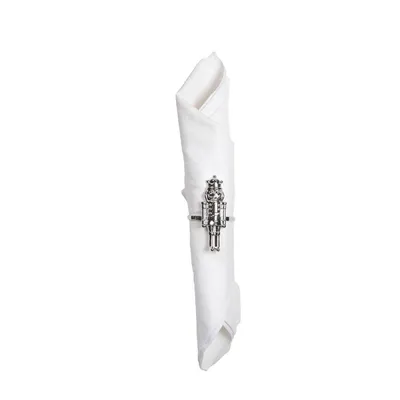 Produktbild von Serviettenringe Nussknacker Silber - 4Er Set