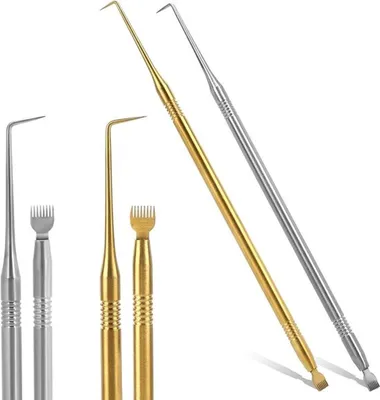 Set aus 2 Wimperkämmen, Professionelles Wimpernlift-Tool-Kit, RVS Wimpernseparator und Bürste, Ideal für Wimpernlifting und