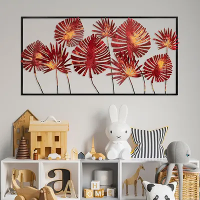 Obrázok produktu pre Wallity, Yıldız 3, Dekoratívny kovový doplnok na stenu, 100 % METAL, Viacfarebný, 40 x 81 cm