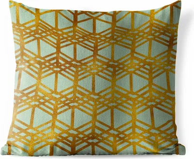 Produktbild von MuchoWow® Outdoor Kissen - Luxus - Gold - Muster - 45x45 cm - Wetterfest - Lounge Kissen - Fotokissen - Dekoratives Kissen
