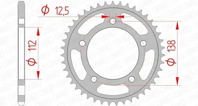 Produktbild von AFAM Kettenrad Stahl Standard - 520