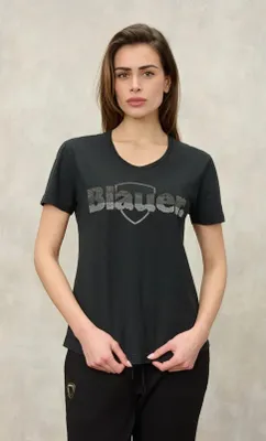 Produktbild von Blauer USA Damen T-Shirt Logo Glitter GRAHAM T-SHIRT Black : L Größe: L
