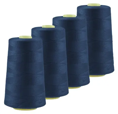 4 x 4572m Overlockgarn navy blau