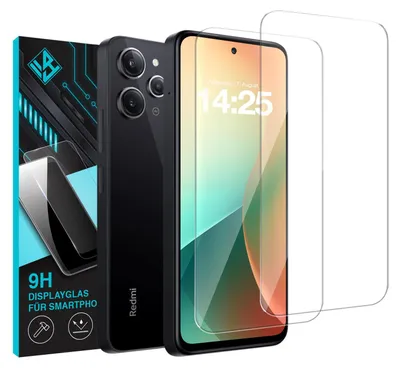 Produktbild von 2x 9H Schutzglas Displayschutzfolie für Xiaomi Redmi 12 Displayglas Displayschutz Glas Panzerfolie Schutzglasfolie