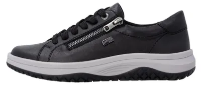 Produktbild von Remonte Damen Sneaker aus Leder mit Reißverschluss und remonteTEX D3Q00, Größe:37 EU, Farbe:Schwarz
