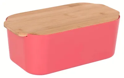 Produktbild von Brotkasten mit Bambusdeckel, 33 x 18,5 x 12 cm