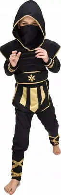 Immagine prodotto di Costume da ninja nero taglia 116-128cm