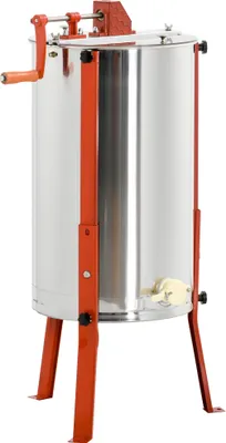 Produktbild von Outsunny Nerezový vytahovač medu s ruční klikou Nastavitelné nožičky Manuál pro 3 plásty Ø54 x 115 cm