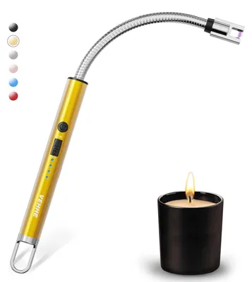Produktbild von Lichtbogen-Stabfeuerzeug - Elektrisch mit USB-Aufladung - Küchen- und Kerzenanzünder - Gold