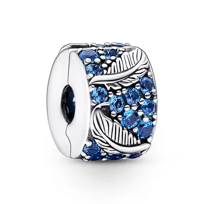 Image de Pandora Plume incurvée & Pavé Clip 792552C01 Pendentif