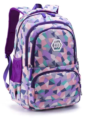 Produktbild von Schulrucksack Mädchen Teenager, leicht, mit Laptopfach 15,6 Zoll, Lila
