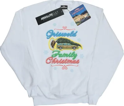 Zdjęcie produktu dla Bluza damska „Griswold Family” z filmu „National Lampoon’s Christmas Vacation” – świąteczny wzór BI2093 (XXL) (biała)