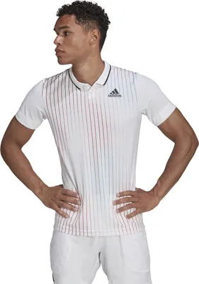 Image de Polo Hommes adidas MELBOURNE POLO M Blanc / Bourgogne / Bleu Ciel