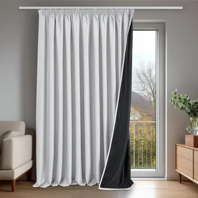 Immagine prodotto di Tenda oscurante - Con passante ad arricciatura - Bianca - 300 x 220 cm - 1 pannello