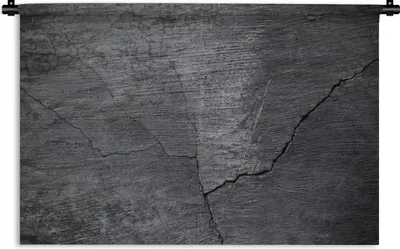 Produktbild von MuchoWow® Wandteppich Wandbehang Beton - Schwarz - Riss 60x40 cm Tapisserie Dekoration Wandtuch - Wanddekorationen