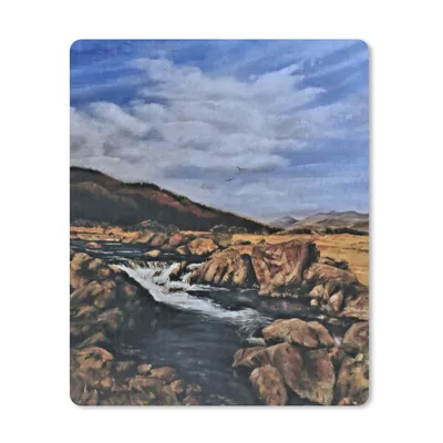 Produktbild von MuchoWow® Mauspad Mousepad Ölgemälde Fluss 30x40 cm - Mousepads - Maus Mat - Pad - Mausunterlage - Mausmatten