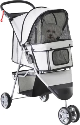 Zdjęcie produktu dla Wózek Dla Psa Buggy Buggy Psy Koty Wielobarwny (Szary)