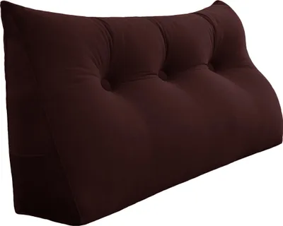 Produktbild von Großes ergonomisches Kopfteilkissen Keilkissen aus Samt, Lesekissen, Keilkissen, Rückenkissen, Ruhekissen, Dekokissen