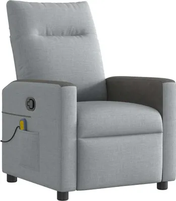 Produktbild von vidaXL Massagesessel Hellgrau Stoff