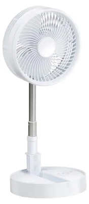 Obrázek produktu pro Stolní ventilátor Lifetime Air – stojanový ventilátor s USB a akumulátorem, 4 rychlosti – tichý mini ventilátor s nastavitelnou výškou 13–55 cm – bílý