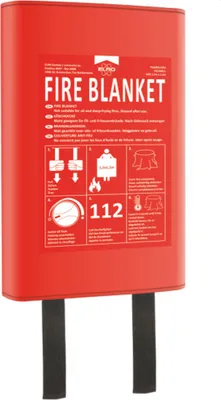 Produktbild von Brandschutzdecke 180x120cm mit Hardcover - Personenlöschdecke Feuerdecke Küche