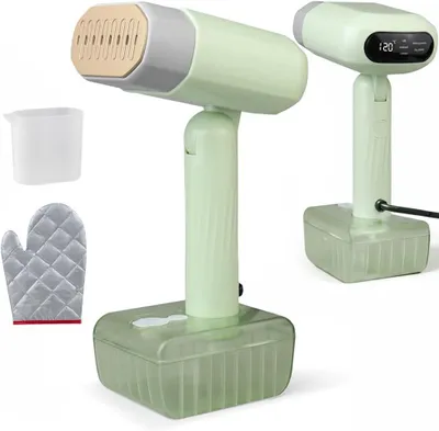 Produktbild von Dampfglätter 1800W, 5 Gänge Tragbarer Konstante, Hemdenbügler, 330ml Dampfbügeleisen Tank, mit Bügelhandschuhe, für Zuhause, Büro, Reisen