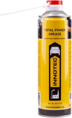 Produktbild von INNOTEC Total Power Grease 500 ml – nahezu transparentes, extrem druck- & temperaturbeständiges Sprühfett, ausgezeichnetes Eindringvermögen, säurefrei