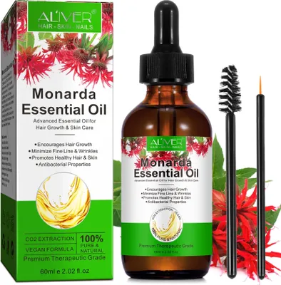 Produktbild von Bergamotteöl Monarda Wilde Bergamotte Bienenbalsam Ätherisches Haaröl Pflegeöl, 1x 60ml