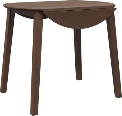 Image de Table de salle à manger brune en bois massif d'hévéa