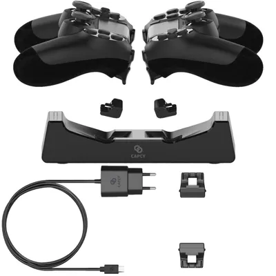Produktbild von Ladestation + Netzteil USB Ladegerät Docking für Sony PS4 Wireless Controller