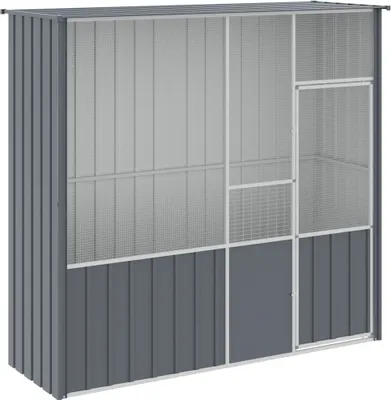 Immagine prodotto di vidaXL Voliera antracite 215x78x200 cm Acciaio zincato