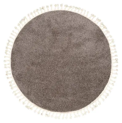 Produktbild von Teppich Hochflor Rund - Lofty Fringe Taupe