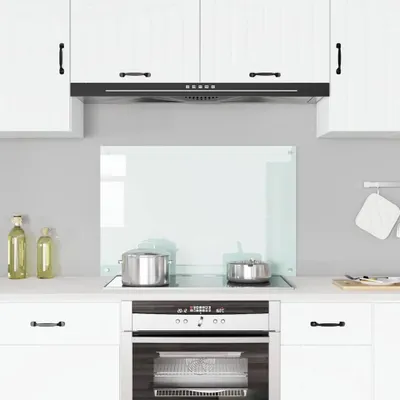 Produktbild von vidaXL Küchenrückwand Milchweiß 90x60 cm Hartglas
