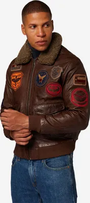 Produktbild von Mytik Patch Herren Lederjacke – Braun / XL