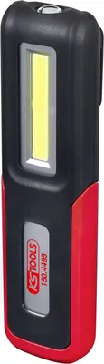 Zdjęcie produktu dla KS Tools 150.4495 Mobilna ręczna lampa warsztatowa, zginana, czarno-czerwona, 3 W Cob LED