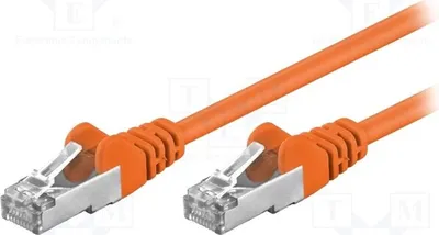 Image de 1 câble RJ45-Kabel Cat. 5e, longueur 3 mètres, couleur orange, en PVC