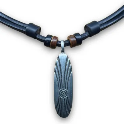 Produktbild von HANA LIMA | Surferkette Surfboard Surfbrett Longboard Leder Kette Herren Damen