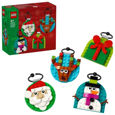 Produktbild von LEGO Verschiedene Christbaumanhänger – Spielzeug zum Bauen mit 4 hängenden Dekorationen inkl. Weihnachtsmann, Schneemann & Rentier – Kreatives Geschenk für Mädchen & Jungen ab 6 Jahren – 40744