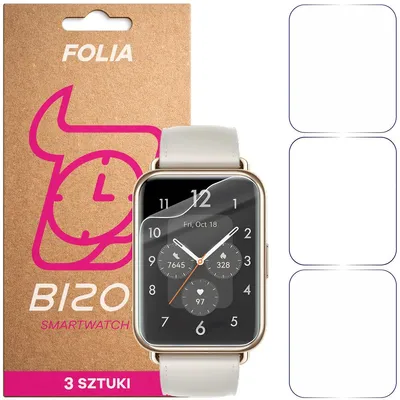 Produktbild von 3x Schutzfolie für den Bildschirm für Huawei Watch Fit 2, Bizon Watch HydroFlex