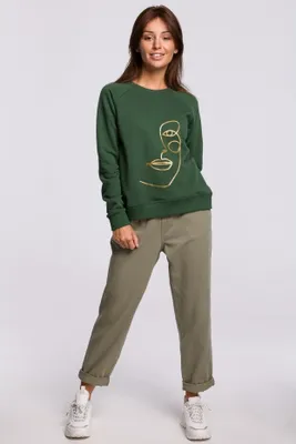 Immagine prodotto di BeWear Felpa con cappuccio da donna Dapheisa B167 verde XL