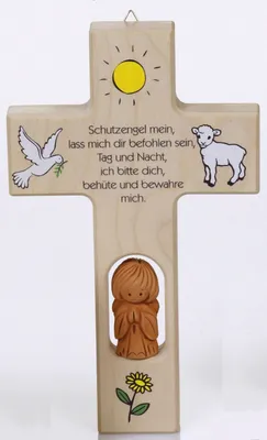 Produktbild von Kinderkreuz  "Schutzeingel mein…" - Holz, 20 cm