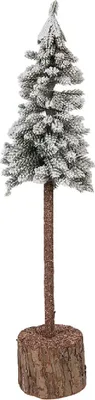 Immagine prodotto di Albero di Natale artificiale con base in legno, plastica, 48 cm, verde e bianco, marca Clayre & Eef